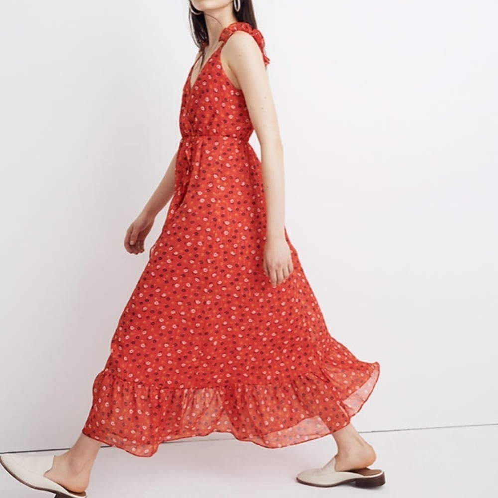 2 Madewell Ruffle Strap Dress G05 1082